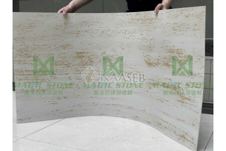 Flexible Stone Travertine White Golden Grey Golden for Wall Cladding good for interior and exterior wall design decoration Environmental-friendly Material