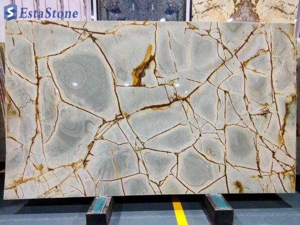 blue roma quartzite slab