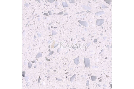 White Alpine Artificial Stone Inorganic Terrazzo Slabs and Tiles