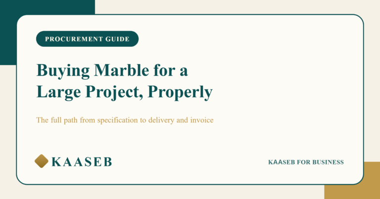 Marble Procurement for Large Projects: From Purchase Order to Delivery
