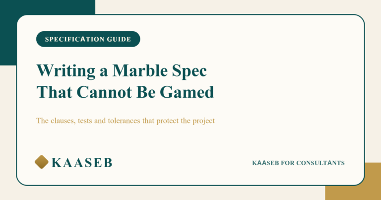 How to Write a Marble Specification: A Consultant’s Guide